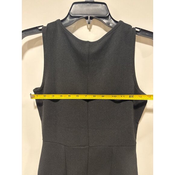 Romeo + Juliet Couture Black Textured Sleeveless Dress With Waist Tie Size Small - Picture 9 of 10